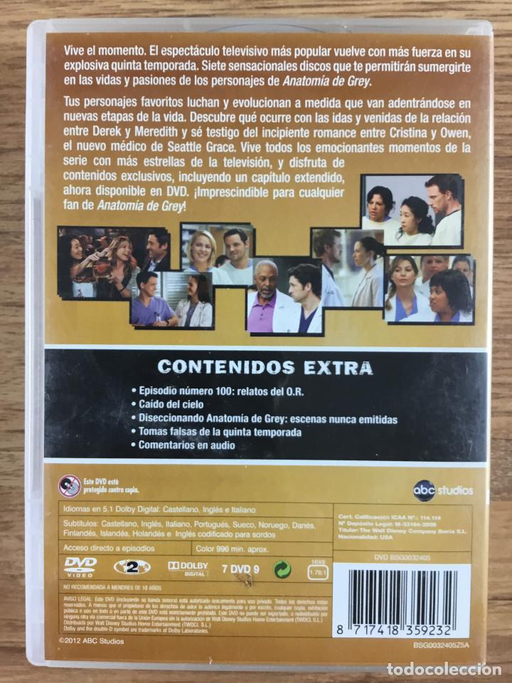 Series de TV: ANATOM&Iacute;A DE GREY Temporada 5 completa 7 DVD - Foto 2