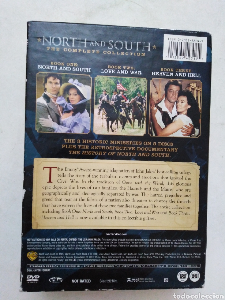Series de TV: NORTH AND SOUTH ( NORTE Y SUR ) SERIE COMPLETA ( 5 DVD ) leer descripción - Foto 6 - 288947963