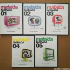 Series de TV: LOTE DVD MAFALDA ANIMADA: N°1-2-3-4-5 (DG PRODUCCIONES/DIARIO PÚBLICO, 1964). QUINO.
