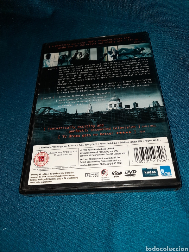 Series de TV: PACK DVDS SERIE SPOOKS 8, INGL&Eacute;S - Foto 2