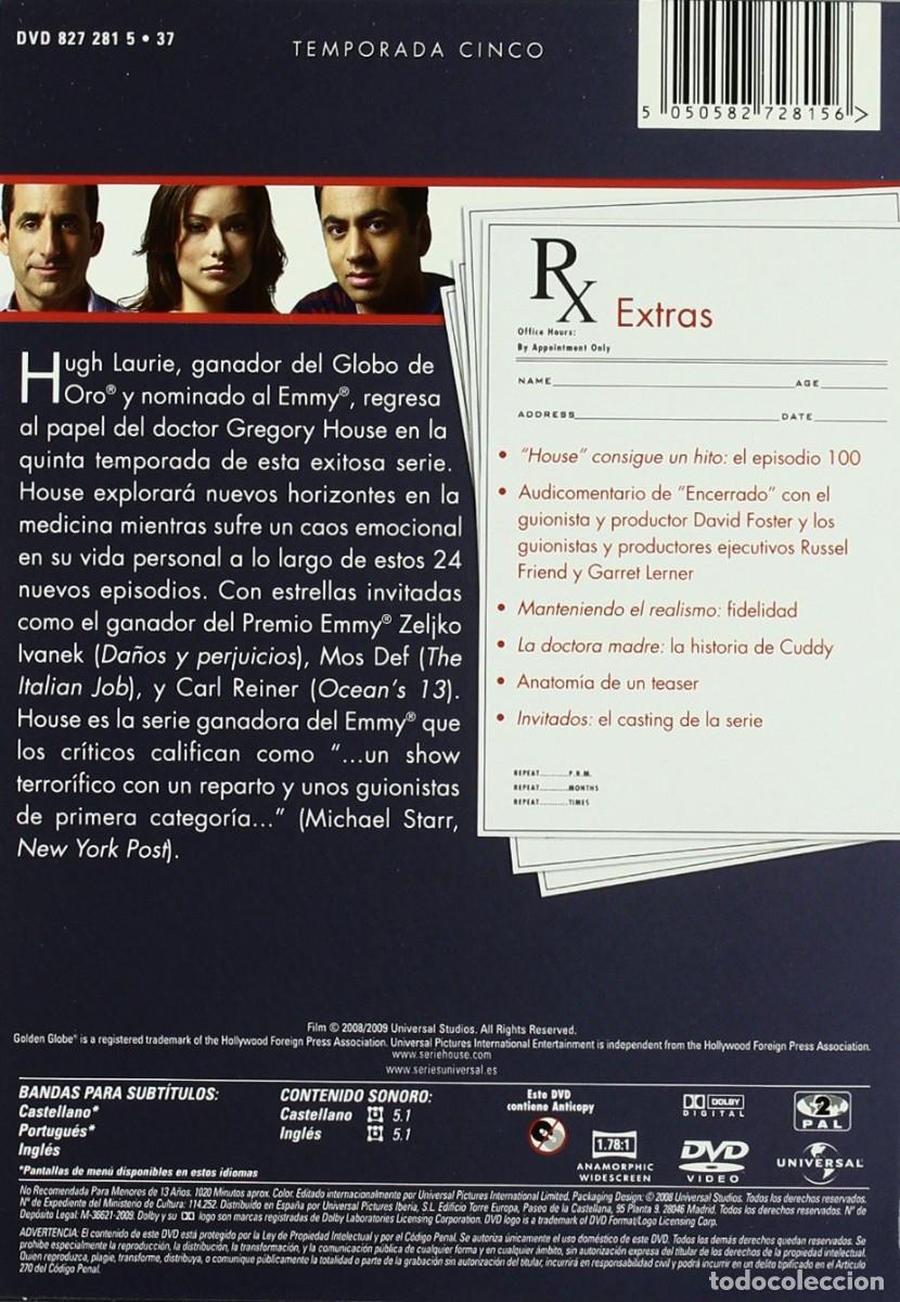 Series de TV: House 5&ordf; Temporada - DVD - Foto 2
