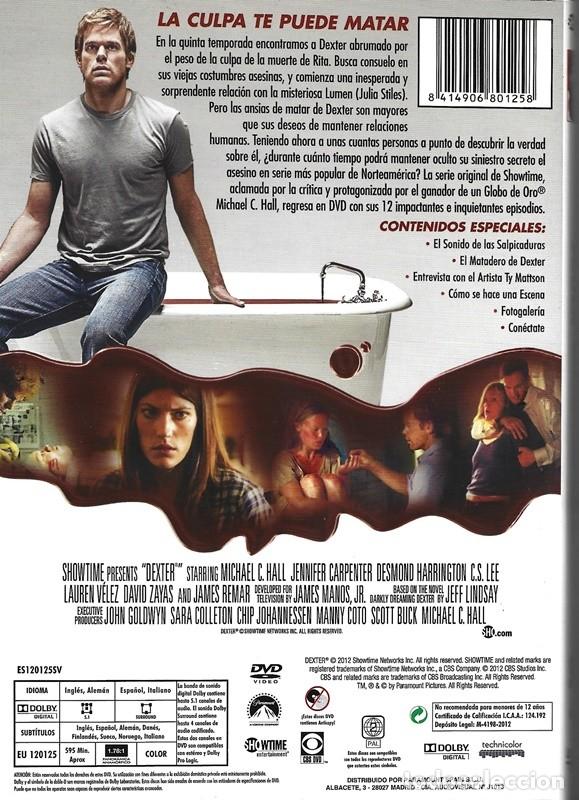 Series de TV: DEXTER QUINTA TEMPORADA (4 DVD) - Foto 2