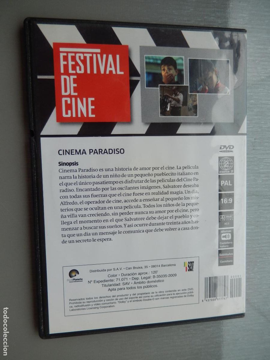 Series de TV: CINEMA PARADISO - GIUSEPPE TORNATORE DVD - Foto 3