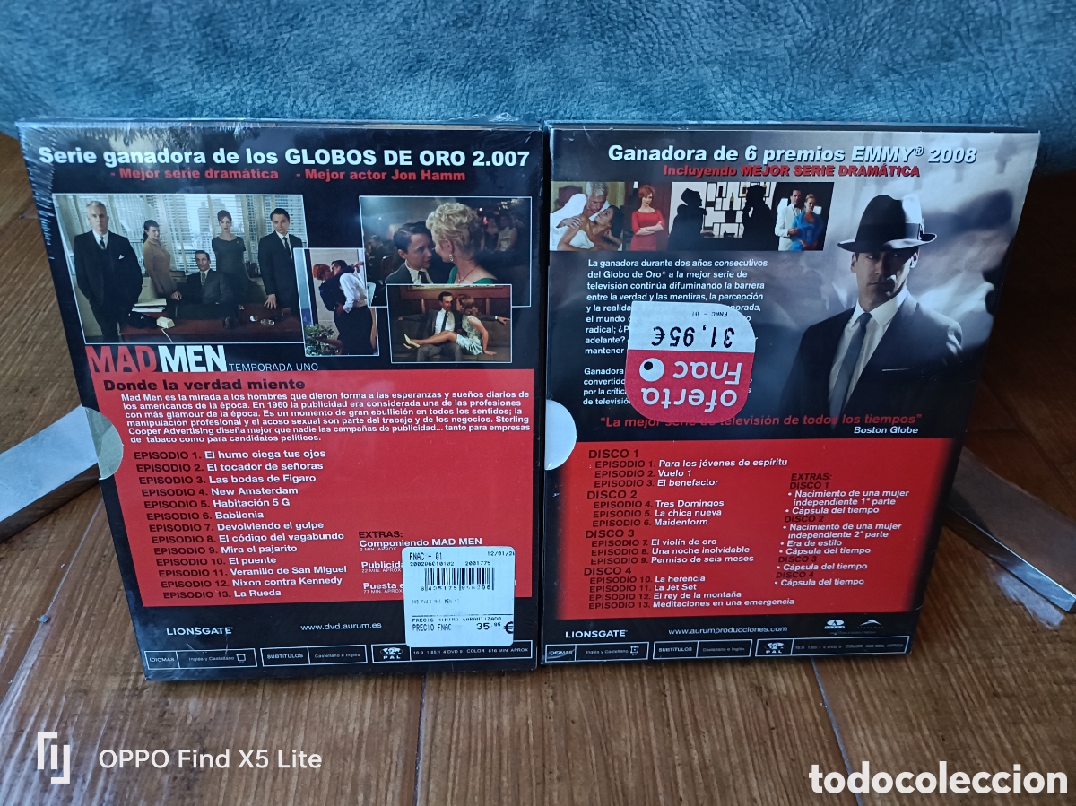 Series de TV: DVD Mad Men (Tempora 1 y 2 completas) Presintada - Foto 2