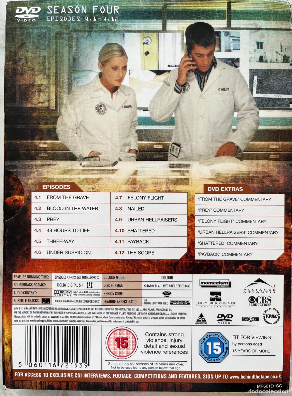 Series de TV: CSI MIAMI. SEASON FOUR. 3 DVDS BOX. - Foto 2