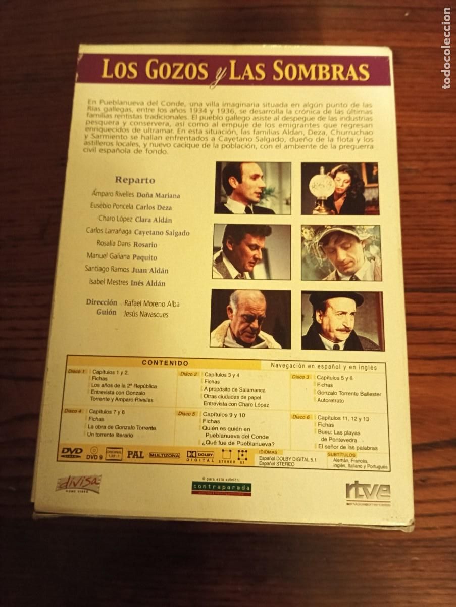 Series de TV: LOS GOZOS Y LAS SOMBRAS. SERIE COMPLETA.DVD. - Foto 3