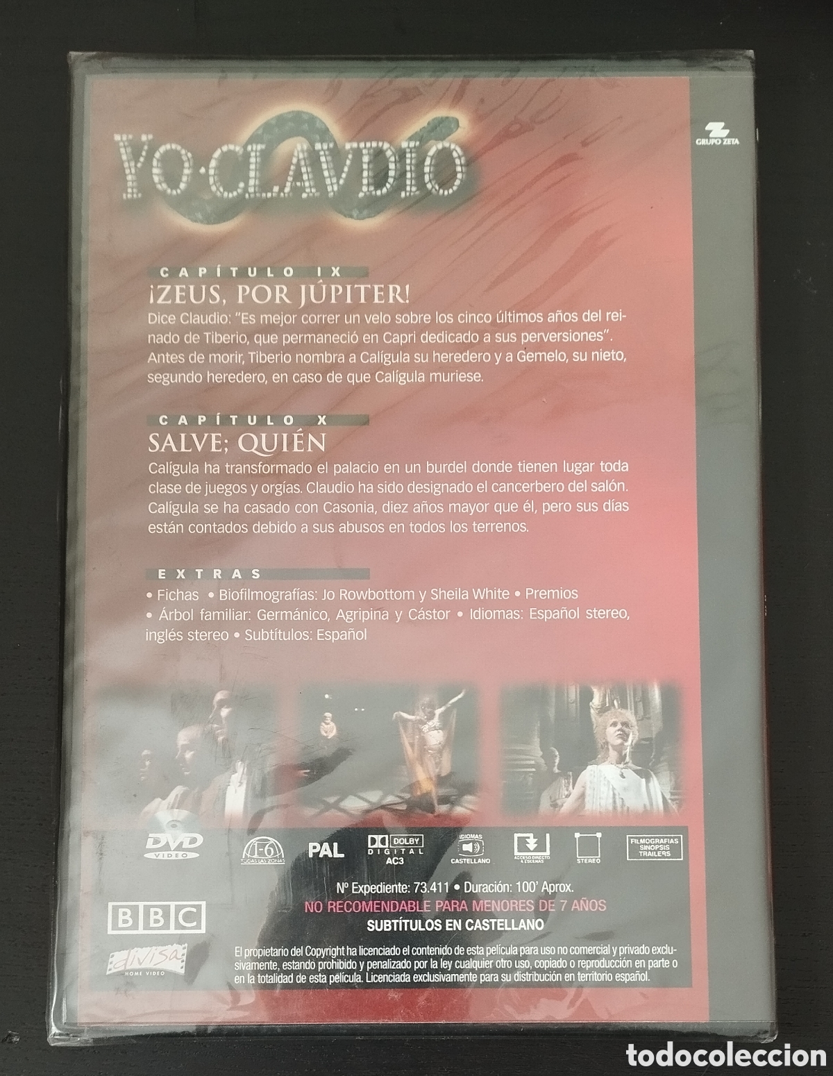 Series de TV: DVD YO CLAUDIO. CAPITULO 9 y 10. CON PRECINTO. BBC - Foto 2