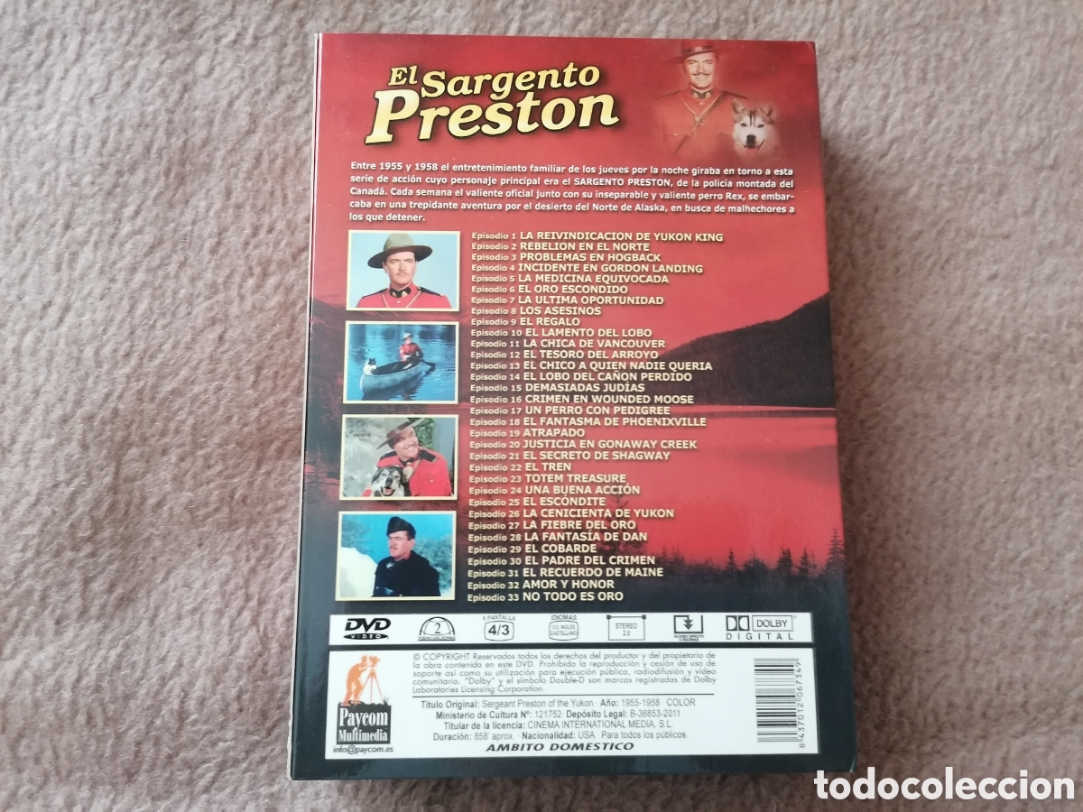 Series de TV: DVD: El Sargento Preston (5 Discos 33 Cap&iacute;tulos) - Foto 2