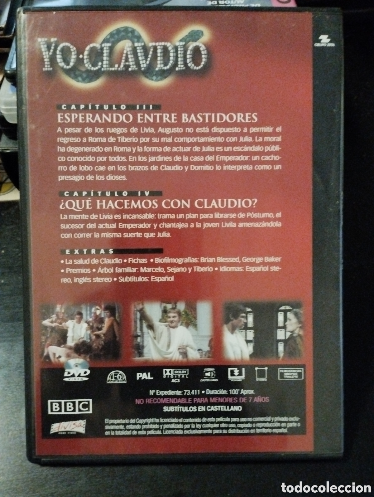 Series de TV: Yo Claudio. DVD. Cap&iacute;tulo 3, 4. DVD 2. Serie - Foto 2