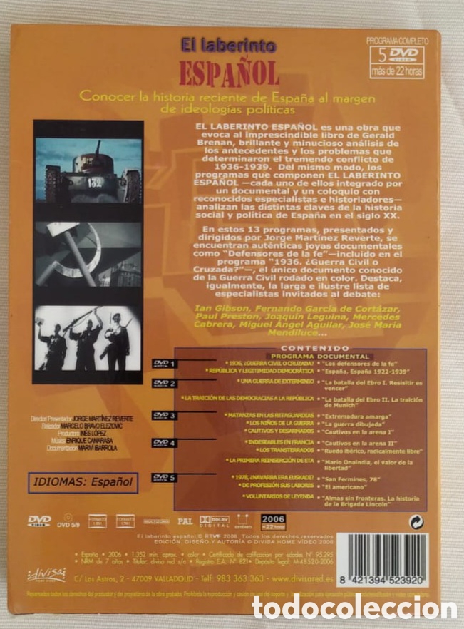 Series de TV: EL LABERINTO ESPA&Ntilde;OL - 5 DVD - Foto 4