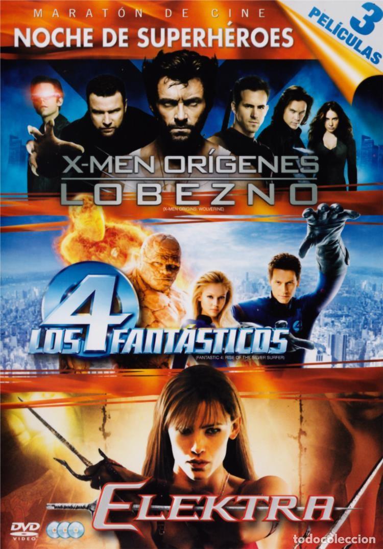 Serie di TV: Maraton de Cine - Noche de Superheroes: X-Men Origenes : Lobezno / Los 4 Fant&aacute;sticos / Elektra