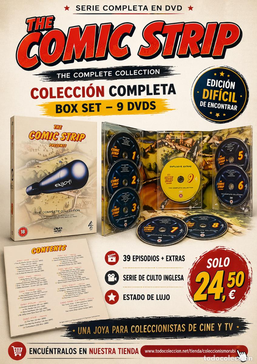 Series de TV: THE COMIC STRIP / THE COMPLETE COLLECTION / BOX SET 9 DISC / 39 EPISODES+EXTRAS / DE LUJO
