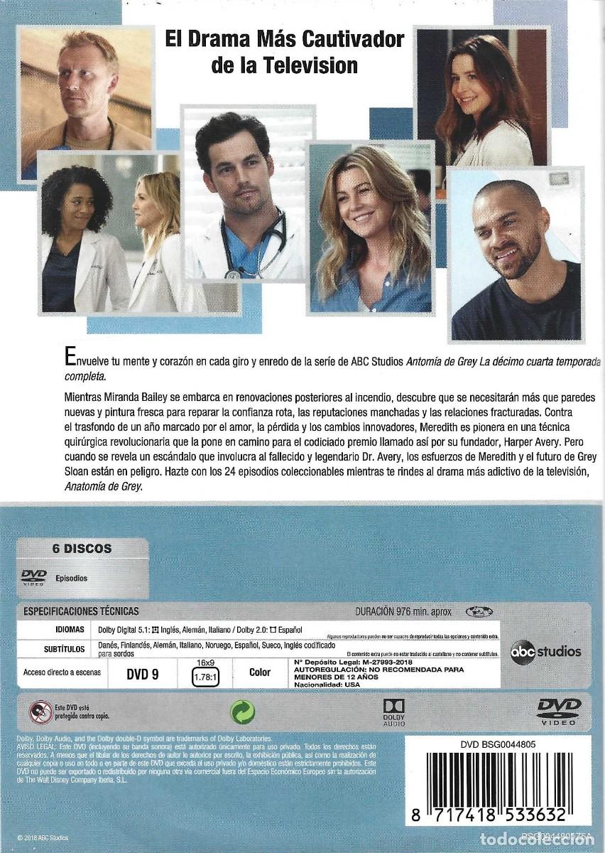 Series de TV: ANATOM&Iacute;A DE GREY LA D&Eacute;CIMO CUARTA TEMPORADA COMPLETA (6 DVD) - Foto 2