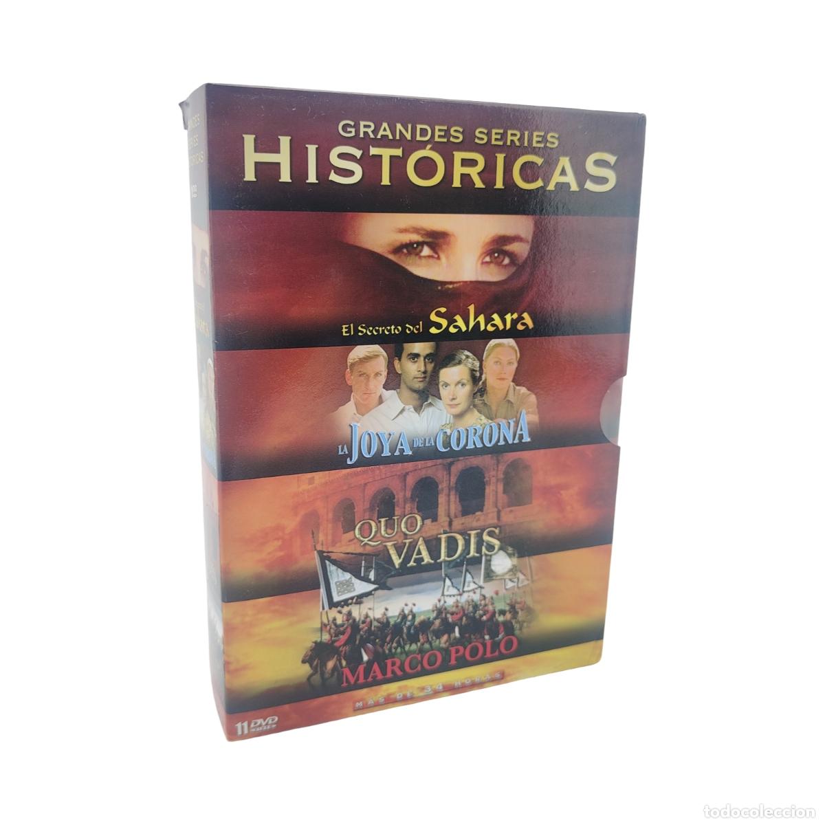 Series de TV: GRANDES SERIES HISTORICAS '' EL SERCRETO DEL SAHARA - LA JOYA DE LA CORONA - QUO VADIS - MARCO POLO