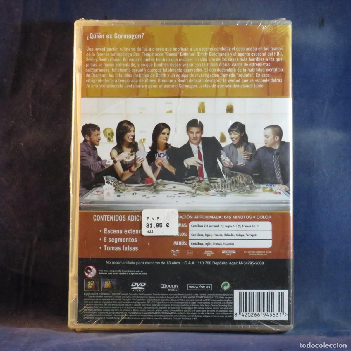 Series de TV: BONES (TERCERA TEMPORADA COMPLETA) - DVD - Foto 2