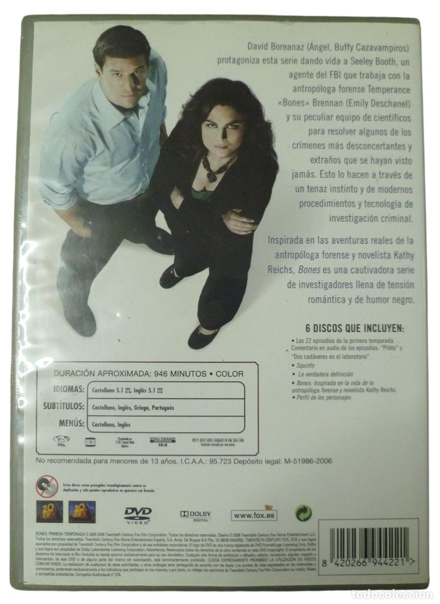 Series de TV: BONES Serie: 1&ordf; Temporada Completa. 6 DVD - Foto 2