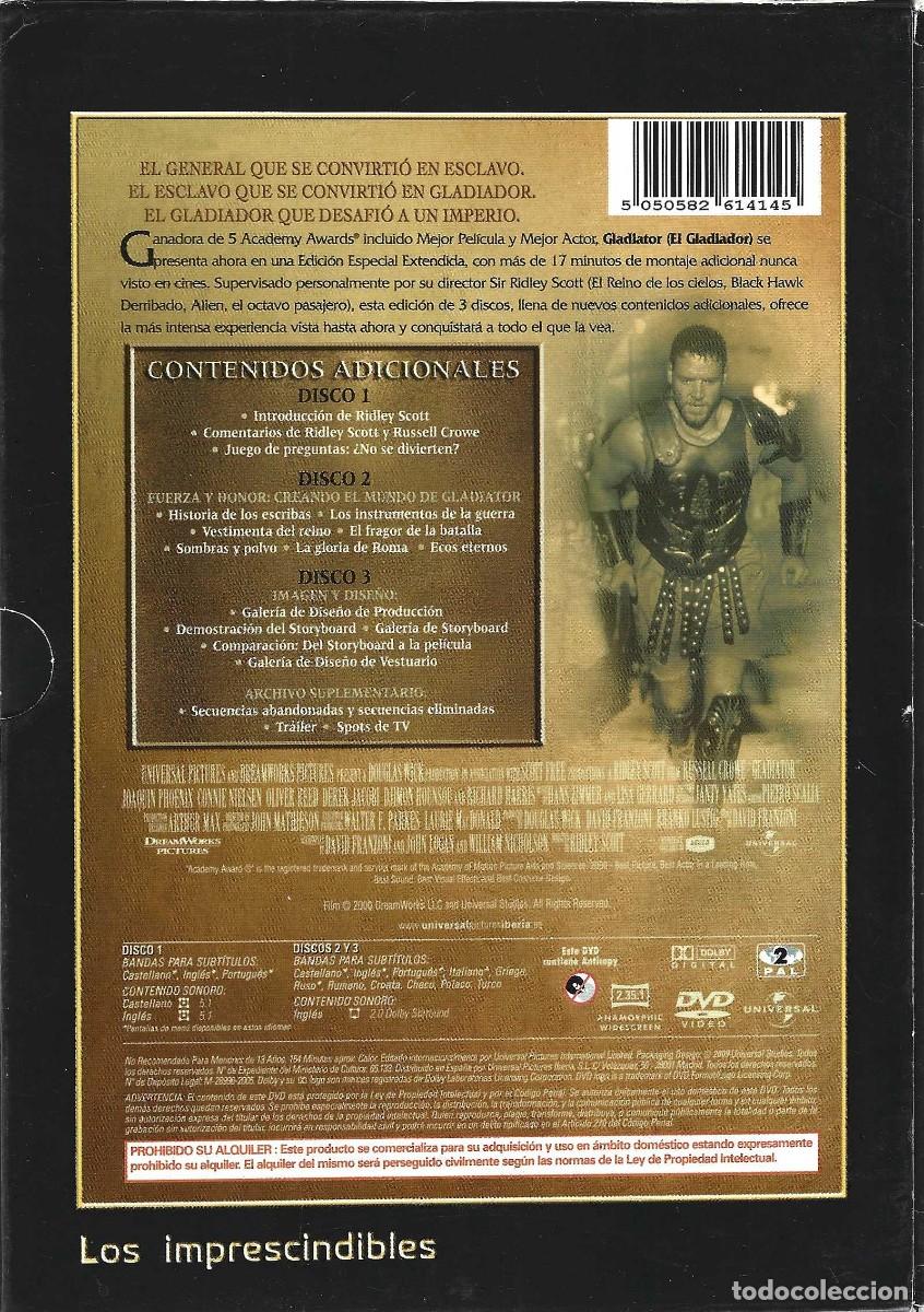 Series de TV: GLADIATOR EDICI&Oacute;N ESPECIAL EXTENDIDA (3 DVD) - Foto 2