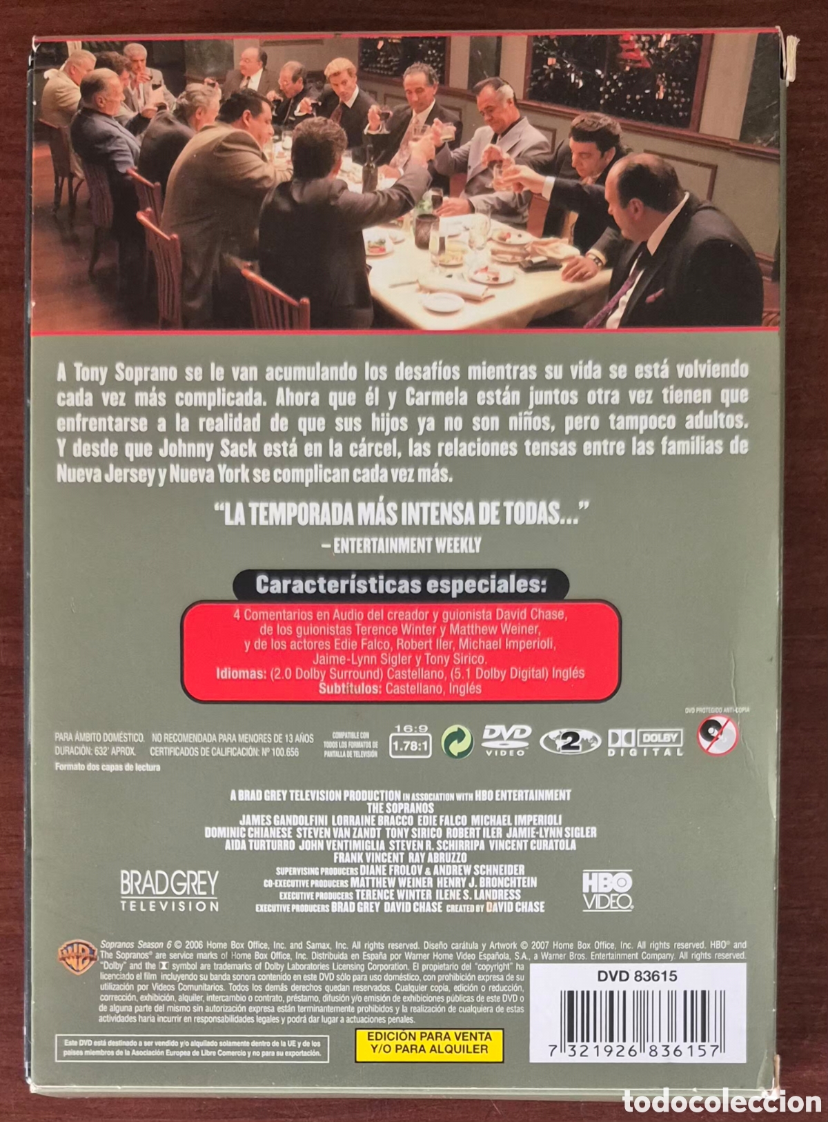 Series de TV: DVD X 4 DISCOS - LOS SOPRANO, SERIE 6 - Foto 2
