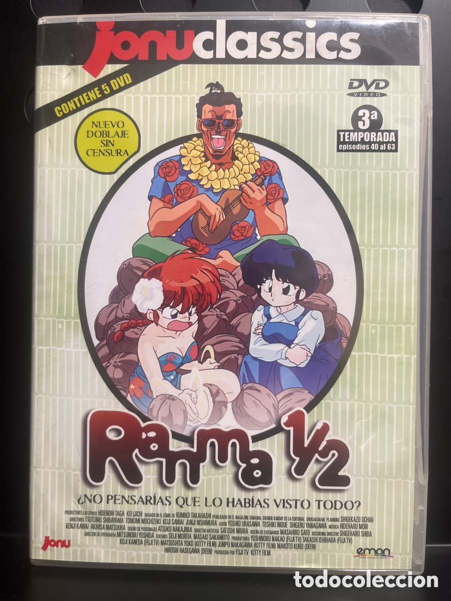 Series de TV: RANMA 1/2 TEMPORADA 3 CONTIENE 5 DVD 600&rsquo; ANIME ( 1989 )