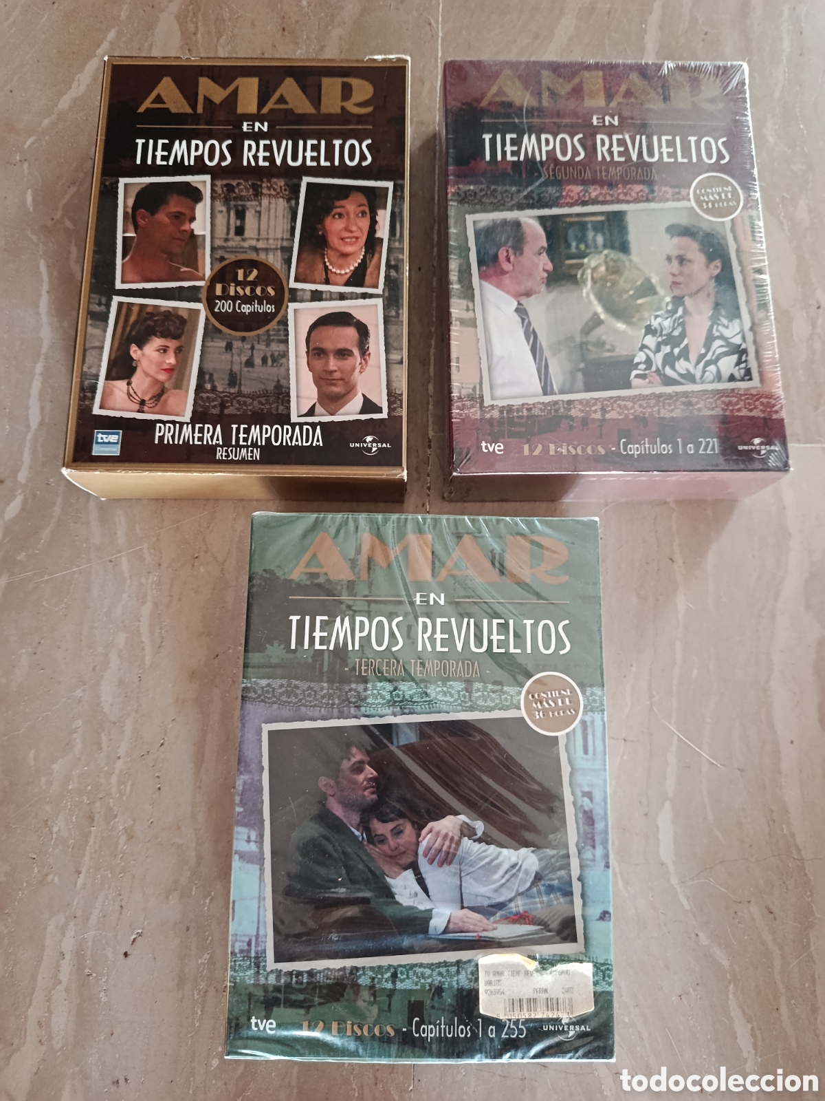 Series de TV: Dvd. Amar en tiempos revueltos. Tempopradas 1, 2 y 3. 255 cap&iacute;tulos.