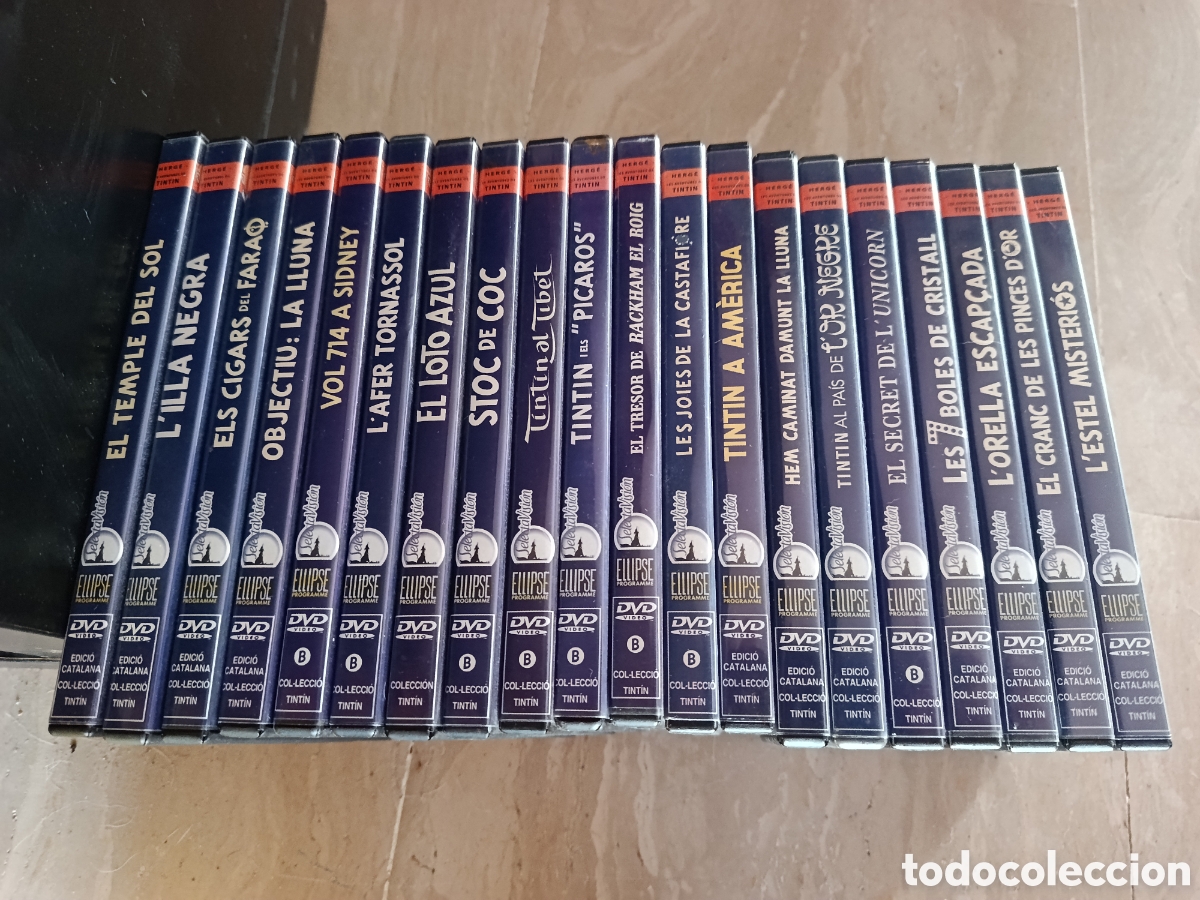 Series de TV: 20 Dvds. Colecci&oacute;n Tintin. Edici&oacute;n catalana. Incluye audio y subt&iacute;tulos en espa&ntilde;ol e ingl&eacute;s.