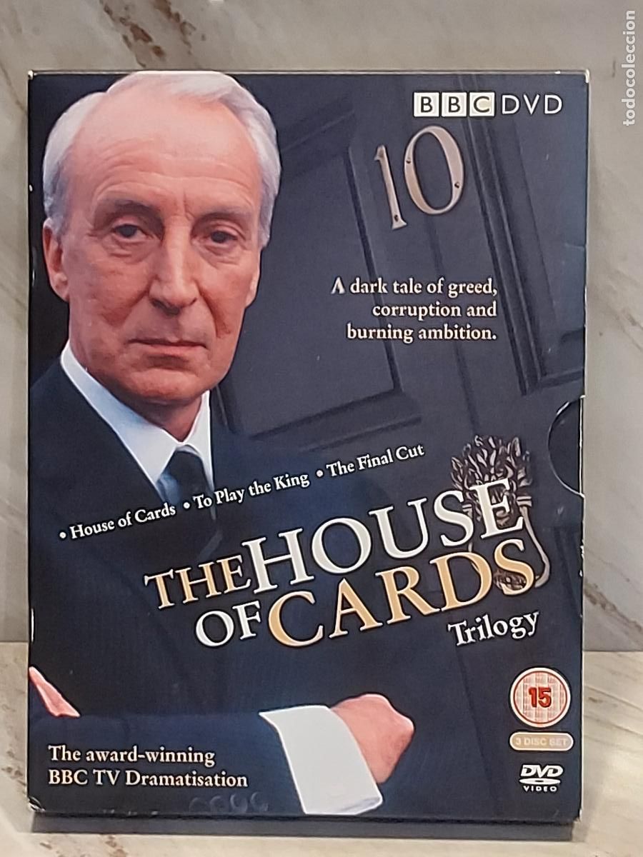 Series de TV: THE HOUSE OF CARDS TRILOGY | BBC | 3 DVD | IAN RICHARDSON | ED. 2004 | DE LUJO