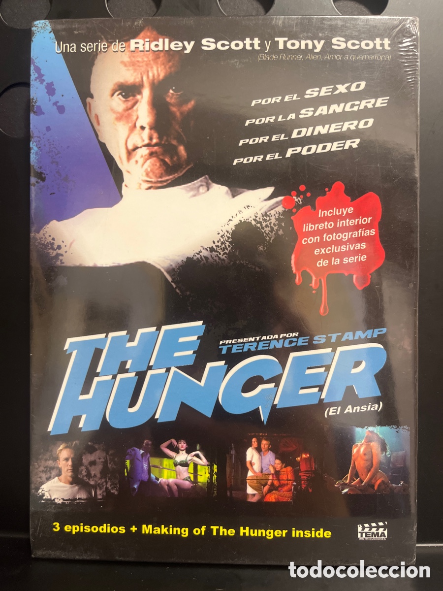 Series de TV: THE HUNGER ( EL ANSIA ) x TERENCE STAMP de RIDLEY y TONY SCOTT 90&rsquo; DVD LIBRETO