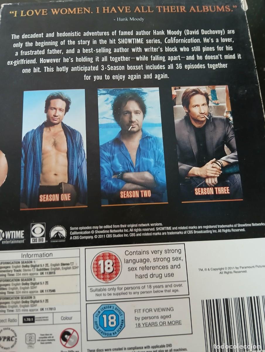 Series de TV: CALIFORNICATION - TEMPORADAS 1 A 3 - DVD - EDICION INGLESA