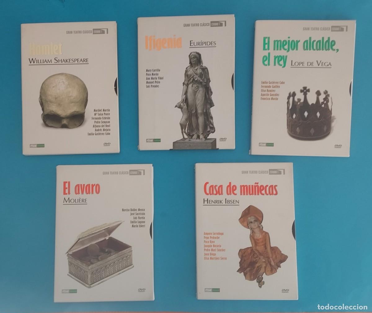 Series de TV: LOTE 5 DVDs ESTUDIO 1 LOPE DE VEGA EUR&Iacute;PIDES IBSEN SHAKESPEARE y MOLI&Egrave;RE GRAN TEATRO CL&Aacute;SICO