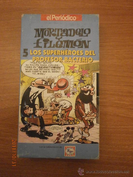 Series de TV: VHS - MORTADELO Y FILEMON - 5 LOS SUPERHEROES DEL PROFESOR BACTERIO - Foto 1