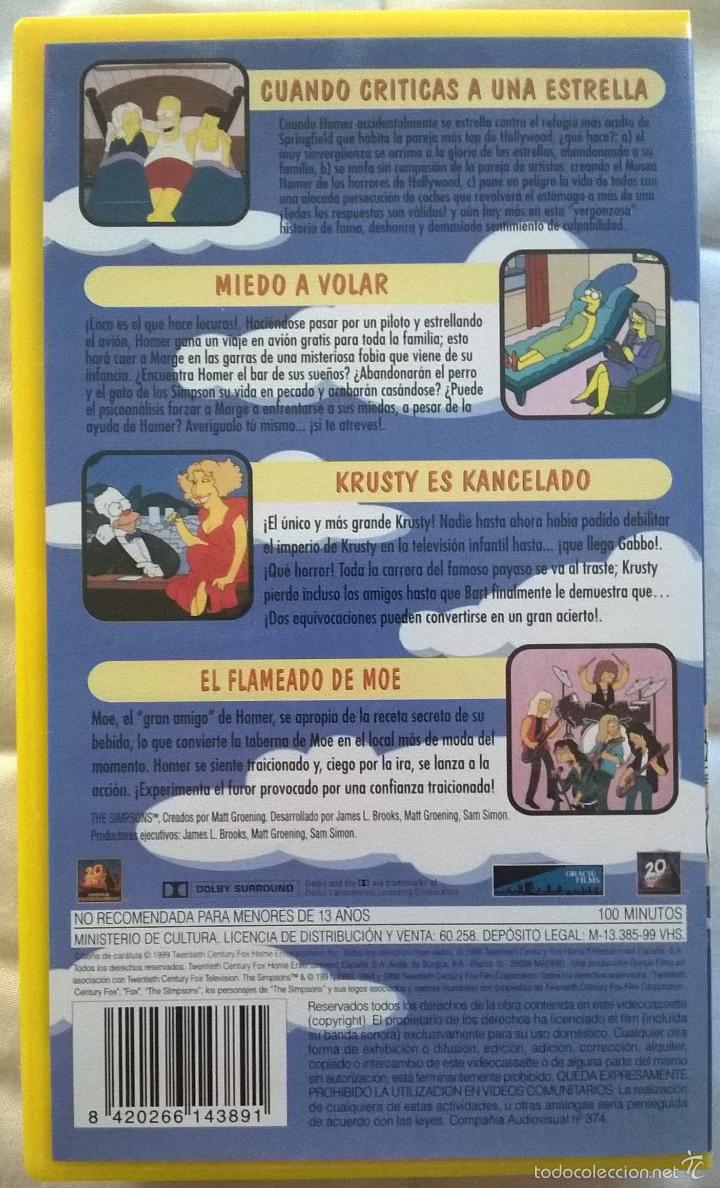 Series de TV: Los Simpson van a Hollywood - VHS - 4 Episodios - Foto 2