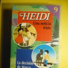 Series de TV: VHS - DIBUJOS ANIMADOS - Nº 9 HEIDI - UNA NOTICIA TRISTE - MARCO - LA DECISIÓN DE MARCO