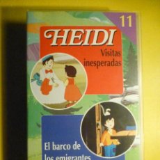 Series de TV: VHS - DIBUJOS ANIMADOS - Nº 11 HEIDI - VISITAS INESPERADAS - MARCO - EL BARCO DE LOS EMIGRANTES