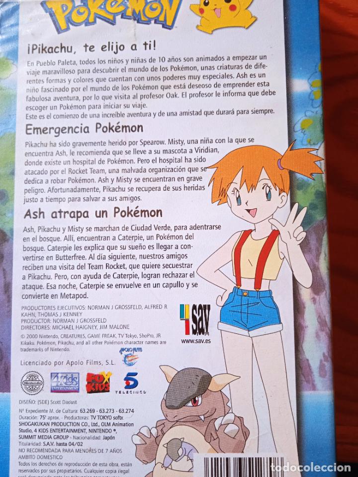 Series de TV: POKEMON, 1&ordm; VHS DE LA SERIE - &iexcl;PIKACHU TE ELIJO A TI! . A&Ntilde;O 2000 - Foto 4