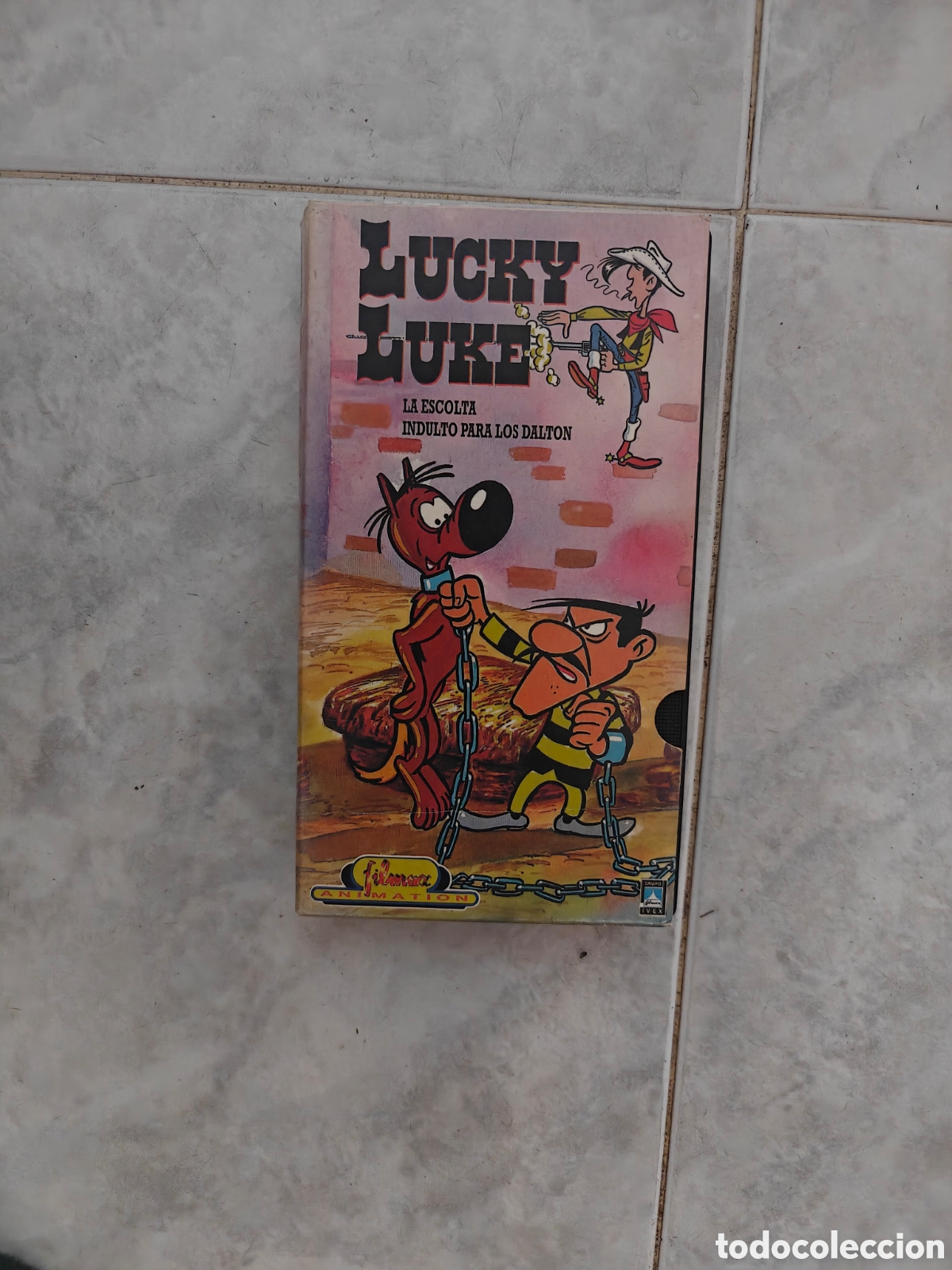 Series de TV: Cinta VHS Lucky Luke (La escolta / Indulto para los Dalton) - Promoci&oacute;n Telepizza (A&ntilde;os 90)