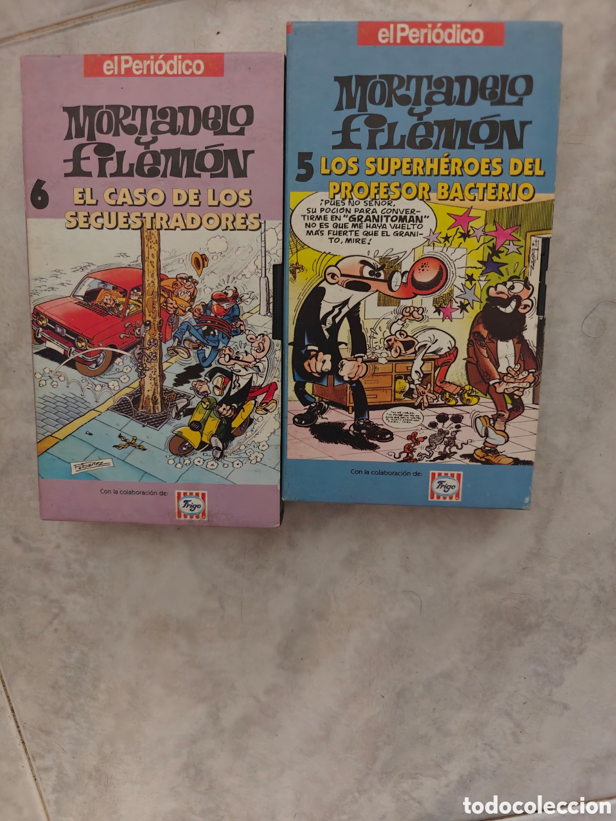 Series de TV: Lote 2 VHS Mortadelo y Filem&oacute;n (N&ordm; 5 y 6) - Promoci&oacute;n El Peri&oacute;dico / Frigo - A&ntilde;o 1994