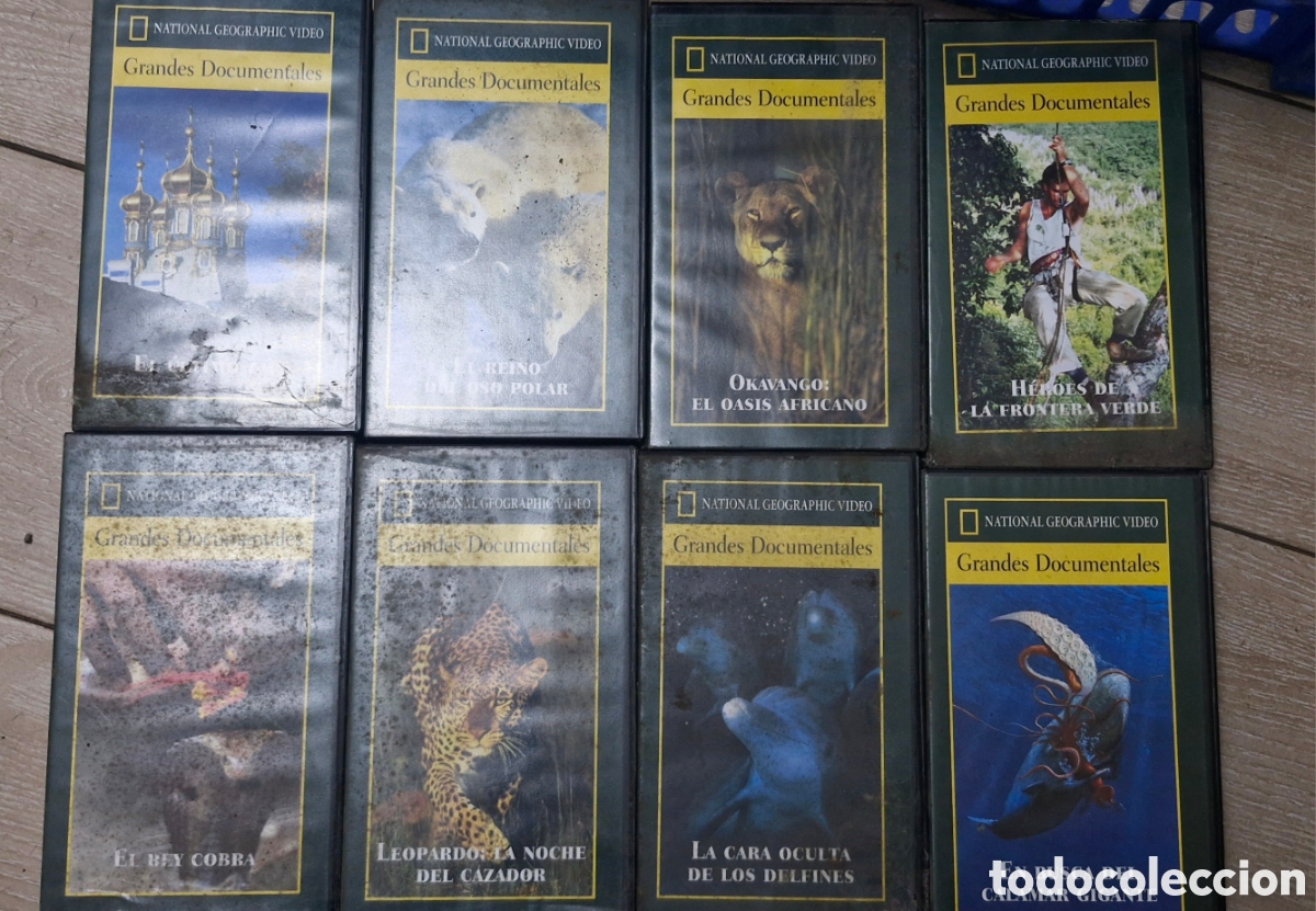 Series de TV: Colecci&oacute;n de 8 cintas VHS de la serie Grandes Documentales de National Geographic.a&ntilde;os90