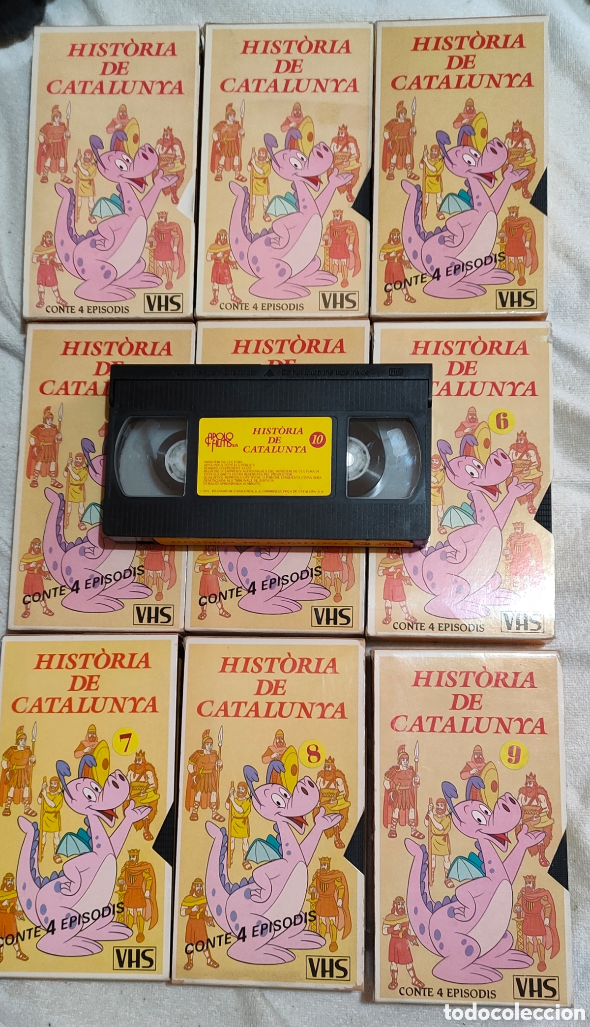 Series de TV: Lote 10 VHS Hist&ograve;ria de Catalunya - Colecci&oacute;n Completa Dragui - TV3