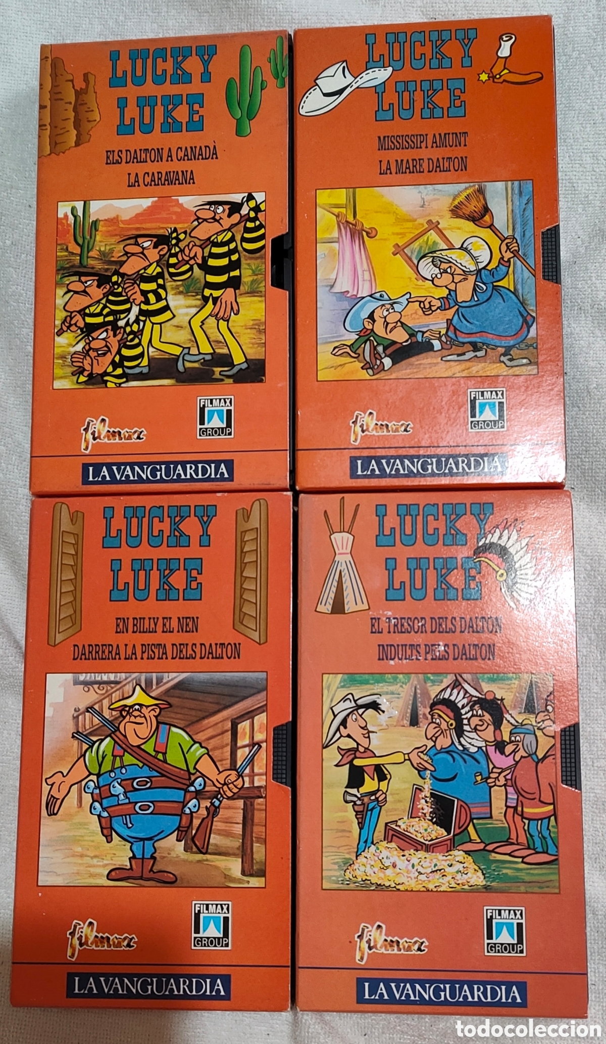 Series de TV: Lote 4 VHS Lucky Luke - En Catal&agrave; - Edici&oacute;n La Vanguardia