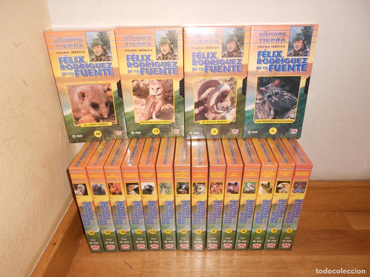 TV Series: el HOMBRE y la TIERRA FAUNA IBERICA FELIX RODRIGUEZ de la FUENTE - 18 VHS COMPLETA en su CAJA - 1&euro;y+