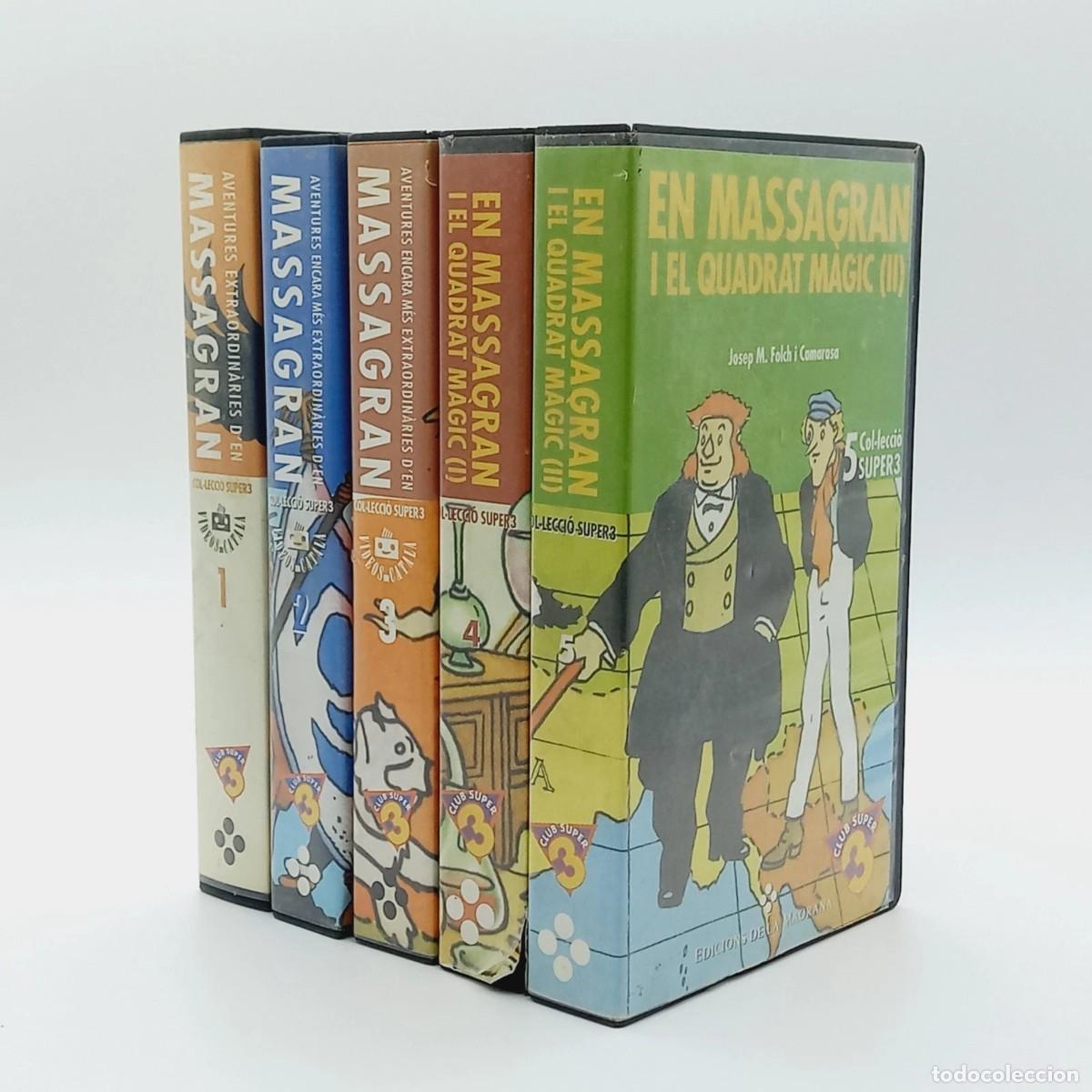 TV Series: Lote 5 VHS PAL serie TV Massagran Coleccio Club Super 3 audio catalan TV3 catal&agrave;