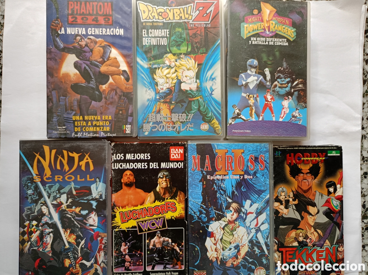 TV Series: Gran lote 7 pel&iacute;culas VHS manga Power rangers Tekken