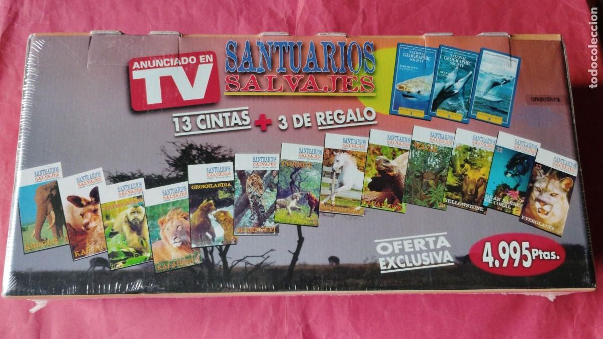 TV Series: SANTUARIOS SALVAJES.-NATIONAL GEOGRAPHIC.-ANUNCIADO EN TV.-CINTAS.