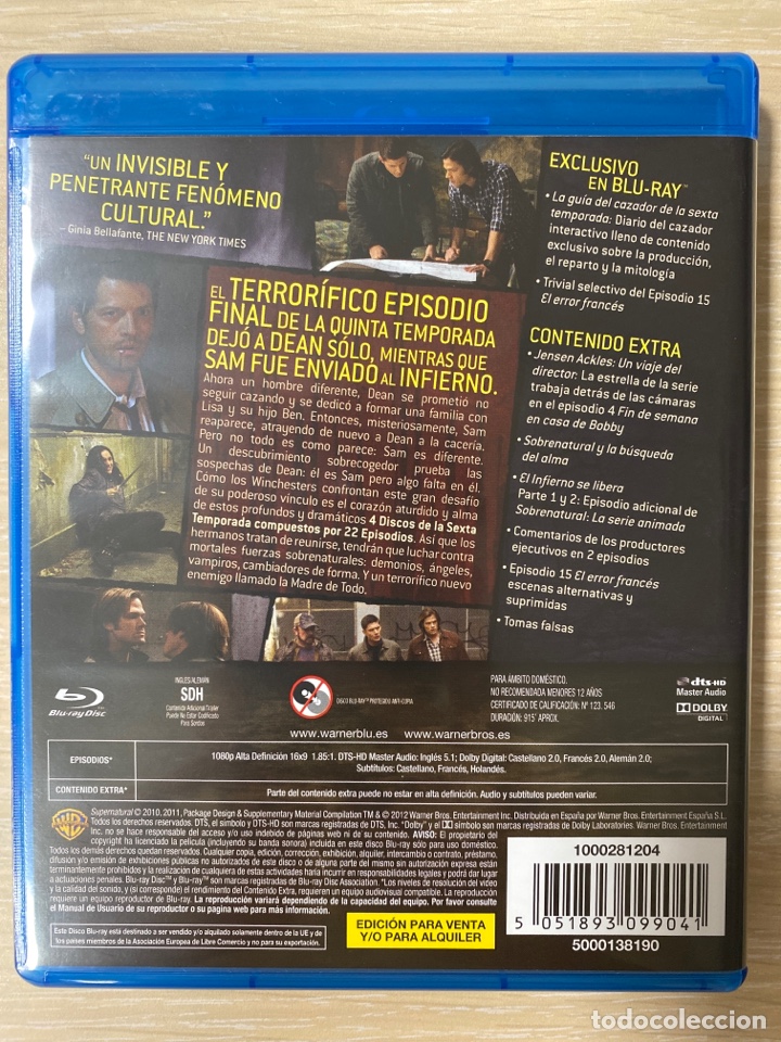 Series de TV: Blu-ray SOBRENATURAL Temporada Seis Completa - Foto 2