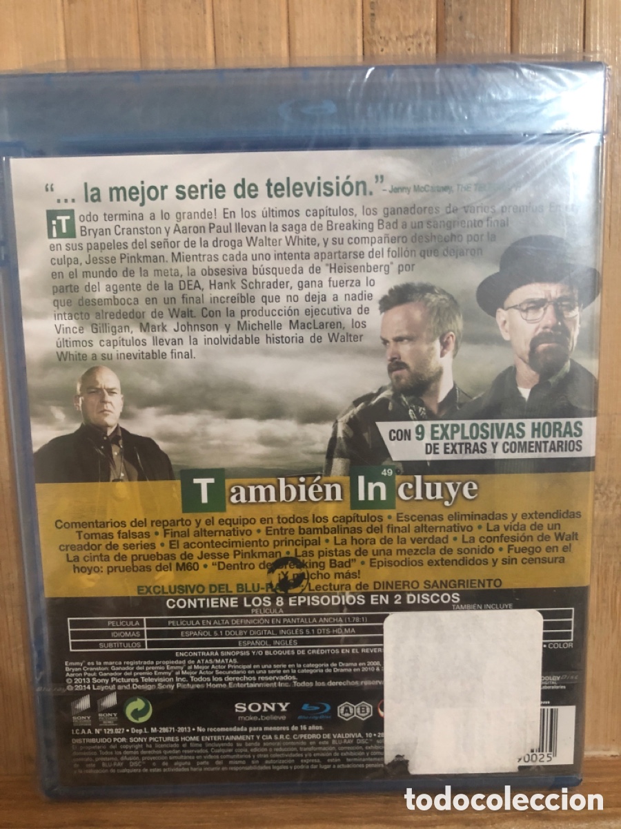 Series de TV: Breaking Bad ( La temporada Final ) BLURAY - Precintado - - Foto 2