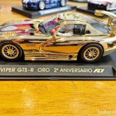 Slot Cars: DODGE VIPER GTS-R 2º ANIVERSARIO FLY ORO. Lote 287646028