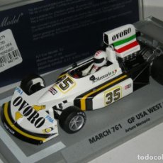 Slot Cars: F1 MARCH 761 GP USA WEST 1976 ARTURO MERZARIO FLY/SCALEXTRIC NUEVO EN CAJA. Lote 309568283