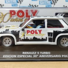 Slot Cars: RENAULT 5 TURBO ANIVERSARIO POLY FLY CAR MODEL SCALEXTRIC. Lote 313773113