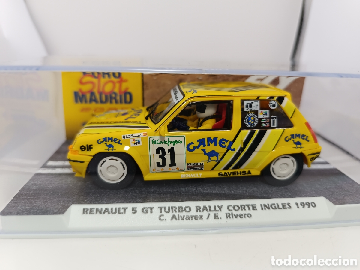 Slot Cars: FLY RENAULT 5 GT TURBO RALLY CORTE INGLES 1990 CAMEL