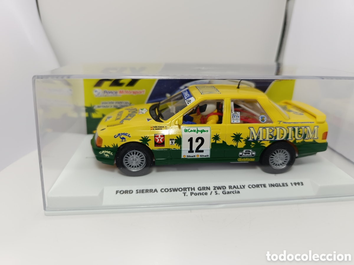 Slot Cars: FLY FORD SIERRA COSWORTH 2WD CORTE INGLES 1993 PONCE SIN FARERA